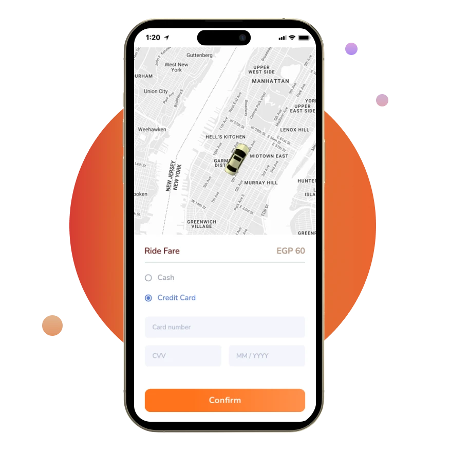 Dog Drive app transparent pricing screen showing ride fare and payment options